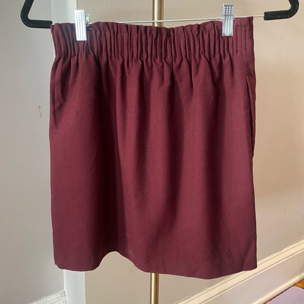 JCrew Magenta Sidewalk Skirt - Wool Blend
